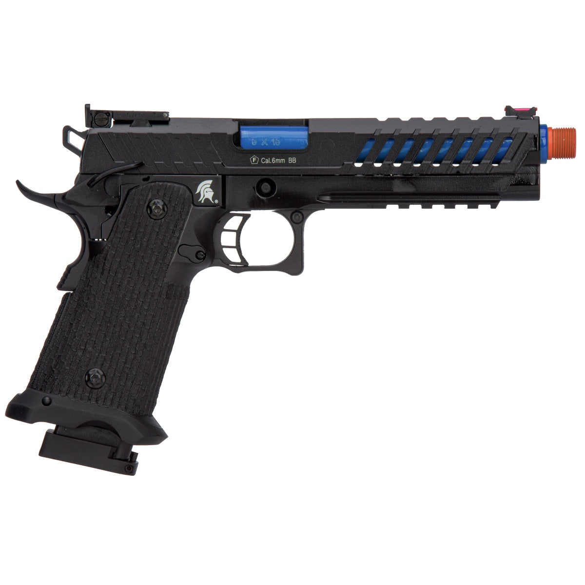 Lancer Tactical Knightshade Hi-Capa Gas Blowback Airsoft Pistol (Color: Black & Blue)