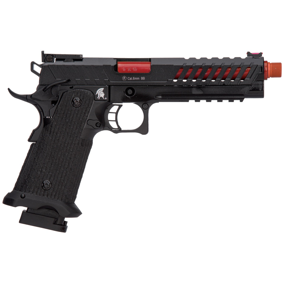 Lancer Tactical Knightshade Hi-Capa Gas Blowback Airsoft Pistol (Color: Black & Red)