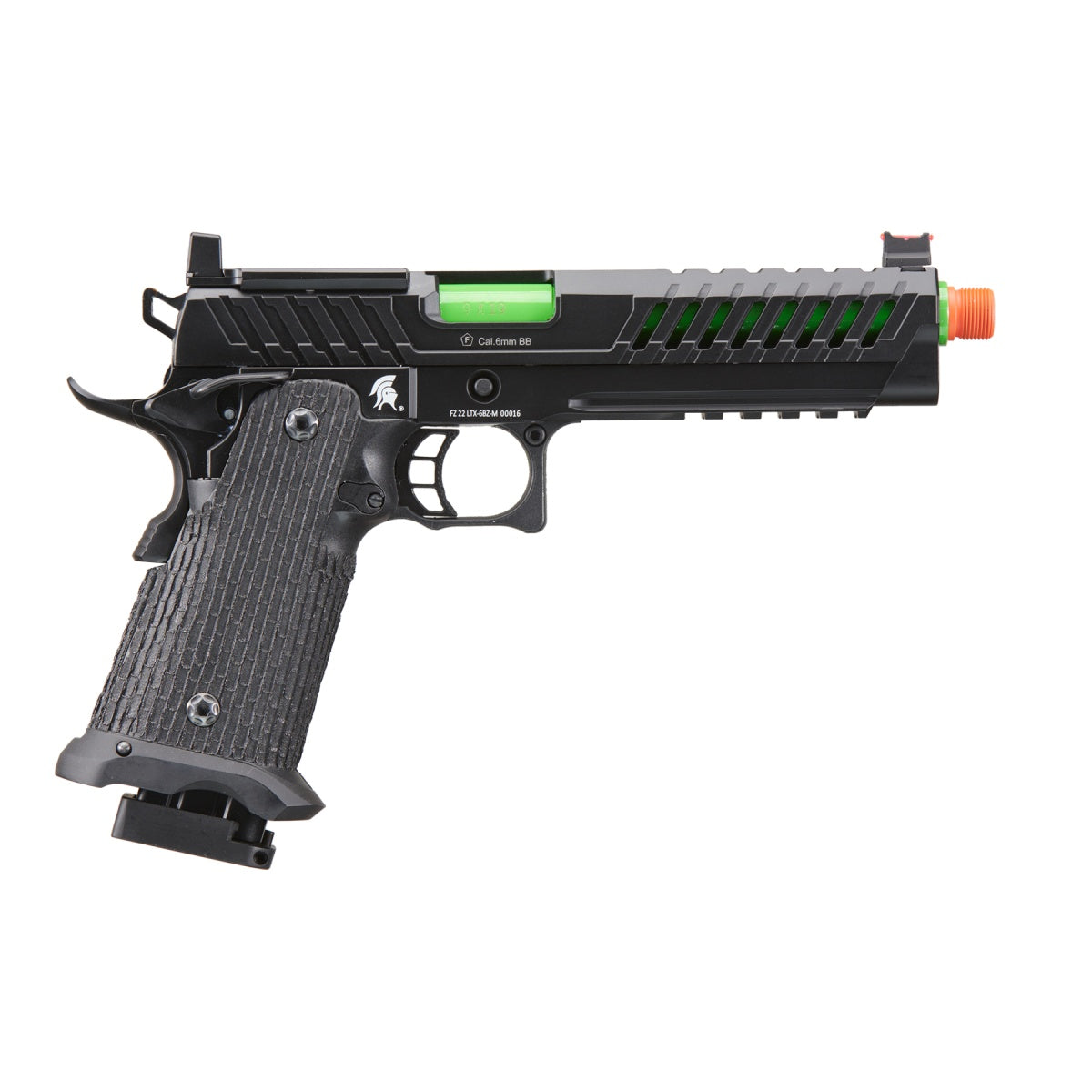 Lancer Tactical Knightshade Hi-Capa Gas Blowback Airsoft Pistol w/ Red Dot Mount (Color: Green)