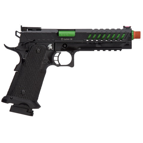 Lancer Tactical Knightshade Hi-Capa Gas Blowback Airsoft Pistol (Color: Black & Green)