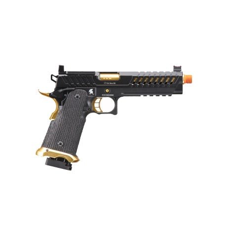 Lancer Tactical Knightshade Hi-Capa Gas Blowback Airsoft Pistol (Color: Black & Gold)