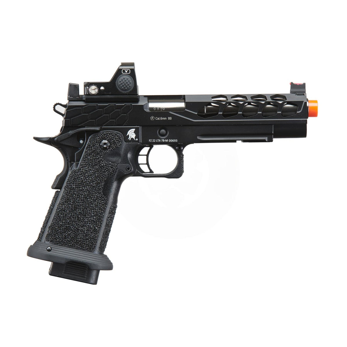 Lancer Tactical Stryk Hi-Capa 5.1 Gas Blowback Airsoft Pistol w/ Red Dot Sight - (Black)