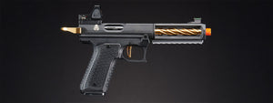Lancer Tactical x Tandemkross CTHULHU Gas Blow Back Pistol w/ Red Dot Reflex Sight - (Black/Gold)
