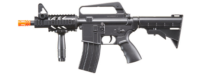 WELL FIRE M16A5 CQB SPRING AIRSOFT RIFLE W/ LASER, FOREGRIP (COLOR: BLACK)