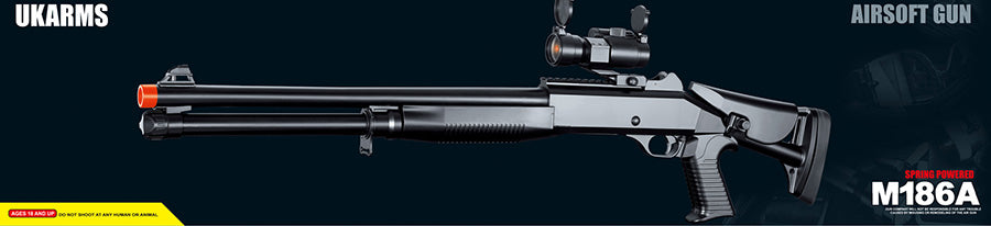 M186A UKARMS SPRING SHOTGUN w/RETRACTABLE STOCK