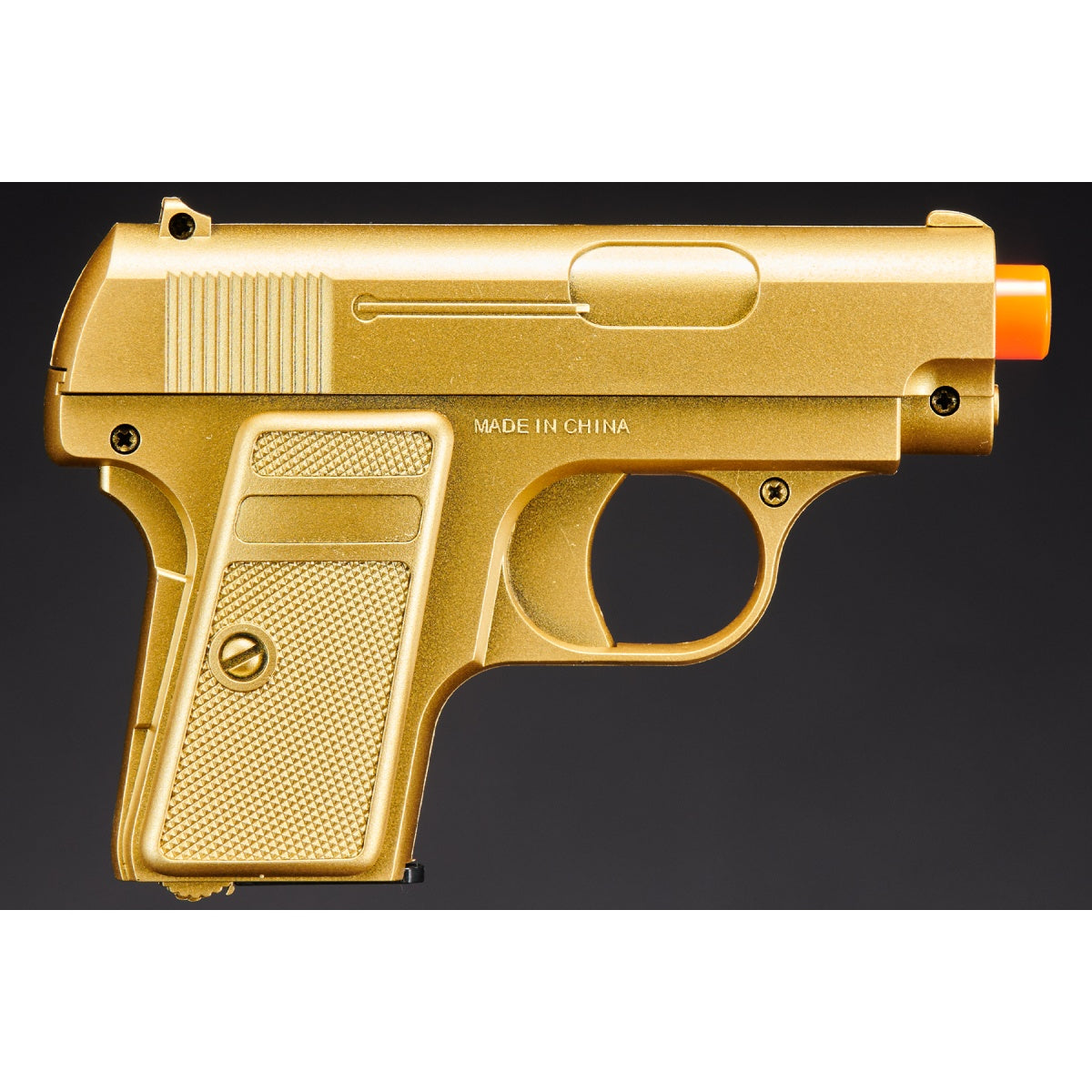 Lancer Tactical M222 Spring Powered Airsoft Pistol (Color: Gold)