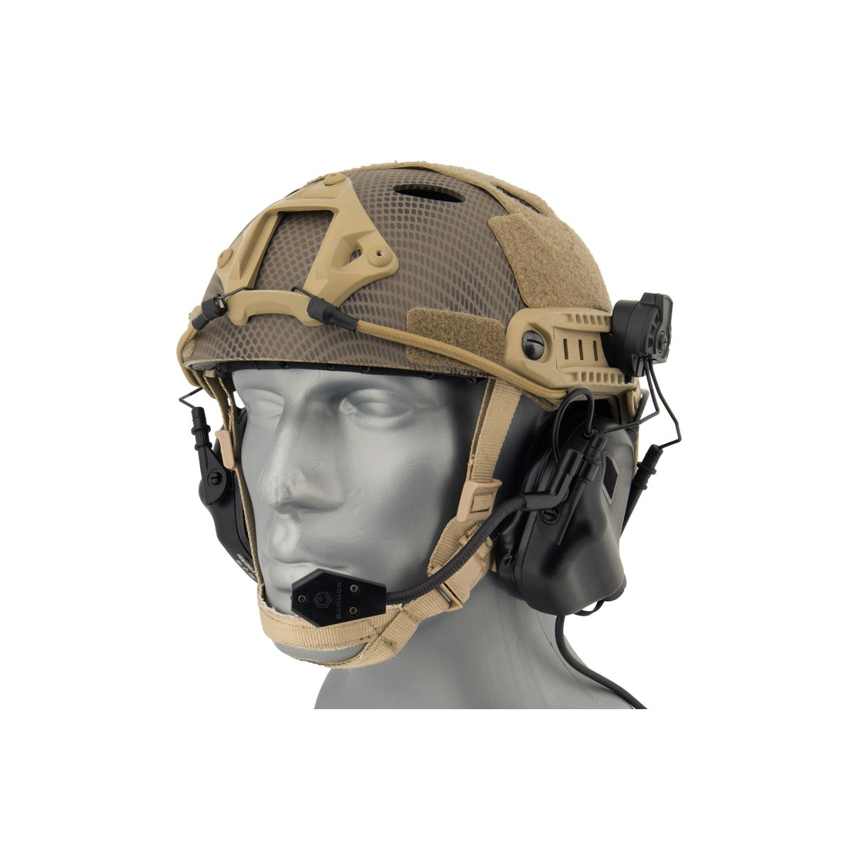 Earmor Tactical Headset M32H Mod 3 with Helmet Adapter (Color: Black)