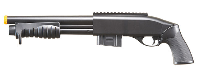Double Eagle M401 Pump Action Airsoft Spring Shotgun (Color: Black)