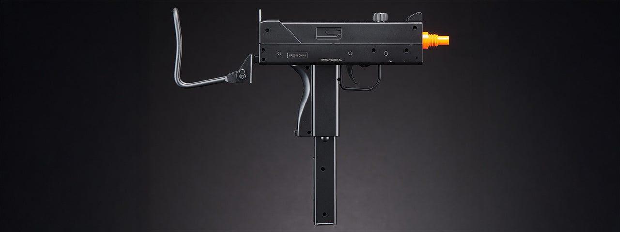 DOUBLE EAGLE AIRSOFT M42F SPRING UZI PISTOL W/ FOLDABLE STOCK - BLACK