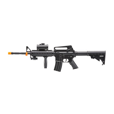 DE M4 RIS TacSpec Electric AEG Rifle w/ Flashlight and Red Dot Scope