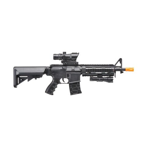 UK Arms Heavy Version Short Barreled M4 Airsoft Spring Rifle w/ Flashlight and Red Dot Sight (Color: Black)