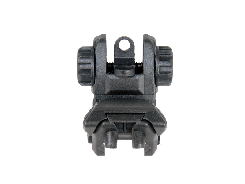 ICS CXP SERIES M4 / M16 AIRSOFT FLIP-UP REAR IRON SIGHT - BLACK