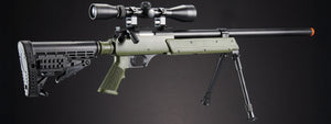 WELL SPEC-OPS MB13A APS SR-2 BOLT ACTION SNIPER RIFLE W/ SCOPE AND BIPOD (OD)