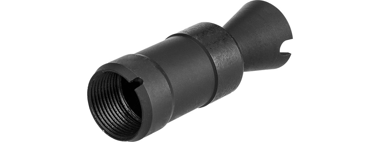 WellFire AK74U Airsoft Flash Hider 22mm CCW (BLACK)