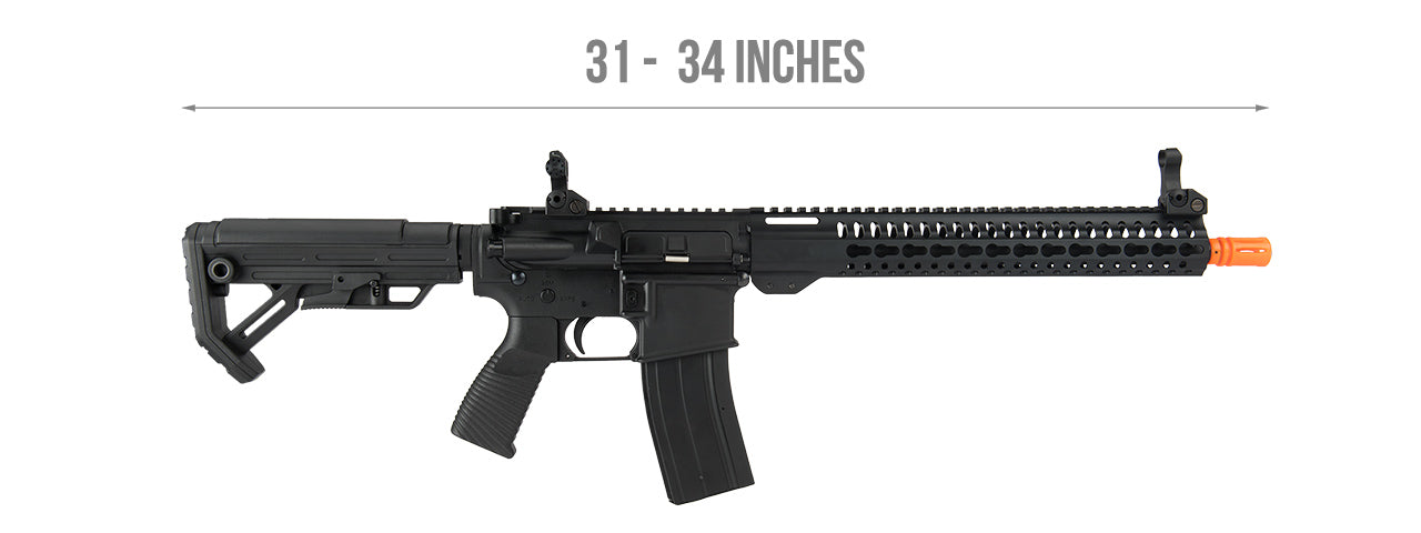 GOLDEN EAGLE MC6645 ELITE SERIES 13 KEYMOD GAS BLOWBACK AIRSOFT RIFLE (BLACK)