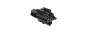 NCSTAR LED FLASHLIGHT AND INTEGRATED RED LASER COMBO UNIT W/ QD MOUNT