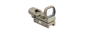 NCSTAR 4-RETICLE GREEN / RED REFLEX RAIL-MOUNTED SIGHT - TAN