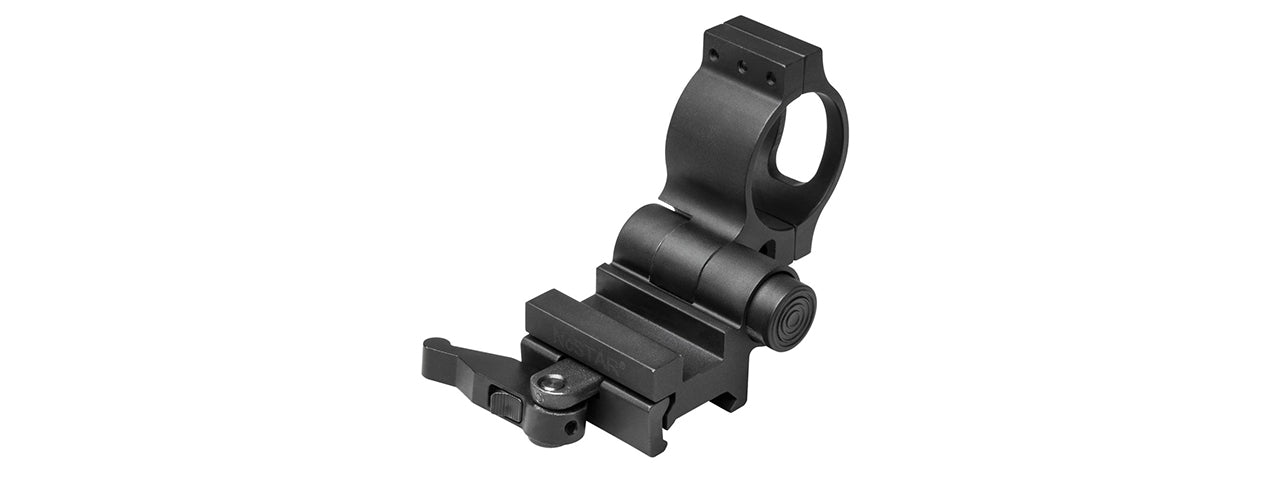 NCSTAR FLIP-TO-SIDE 30MM MAGNIFIER OPTICS MOUNT W/ QD PICATINNY MOUNT