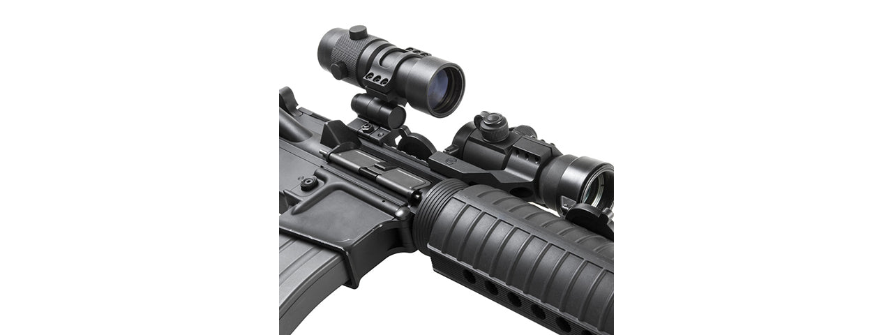 NCSTAR FLIP-TO-SIDE 30MM MAGNIFIER OPTICS MOUNT W/ QD PICATINNY MOUNT