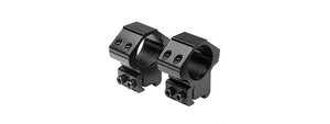NCSTAR AIRSOFT 1 X 1.1H 3/8 DOVETAIL MOUNT RINGS - BLACK