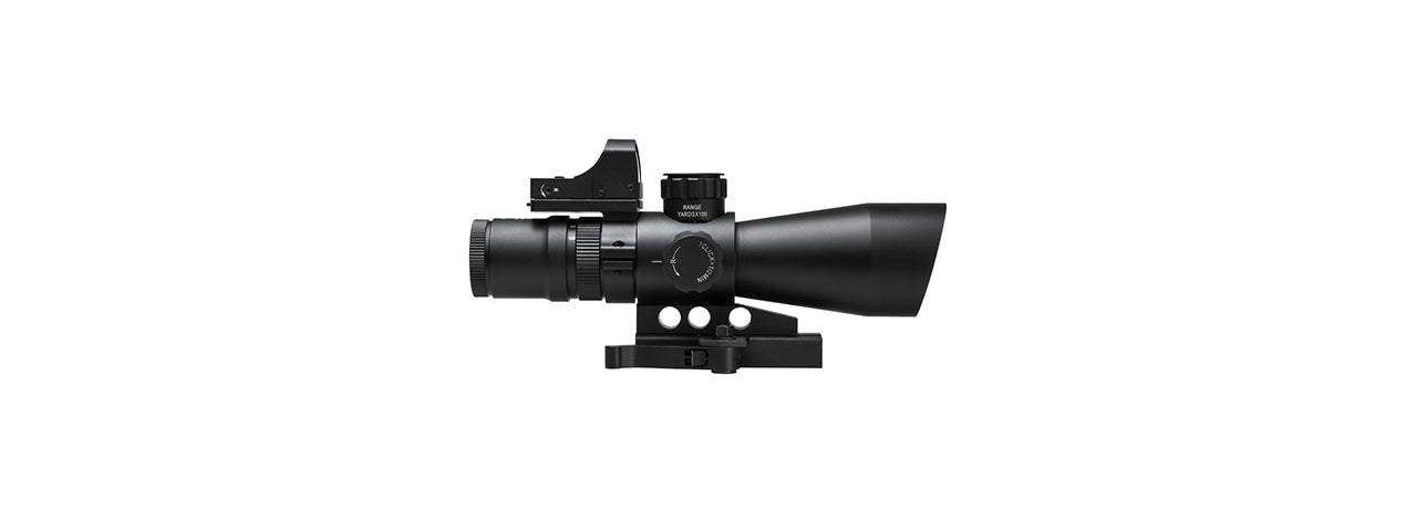 NCSTAR USS GEN II 3-9X42 P4 SNIPER SCOPE RED DOT SIGHT COMBO - BLACK