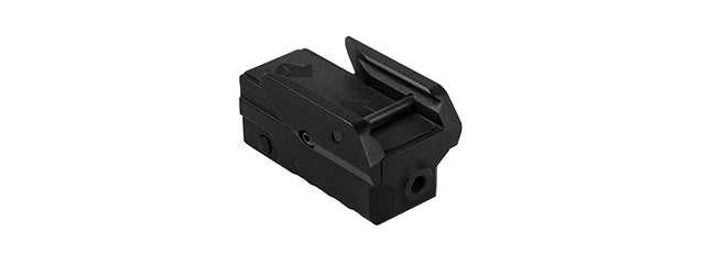 NCSTAR COMPACT ALUMINUM PISTOL GREEN LASER W/ STROBE - BLACK