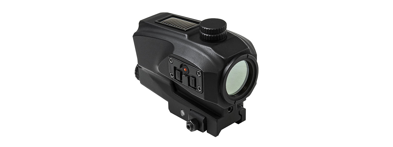 NCSTAR TACTICAL SOLAR POWERED RED DOT SIGHT - BLACK