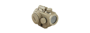 NCSTAR MICRO GREEN DOT REFLEX SIGHT W/ INTEGRATED RED LASER - TAN