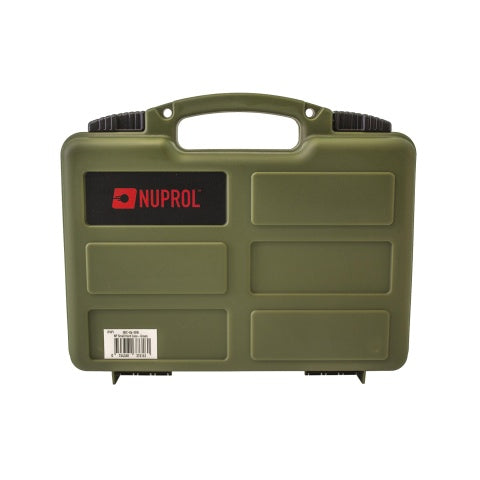 Nuprol Premium Small 12.5" Hard Pistol Case with Wave Foam - (Green)