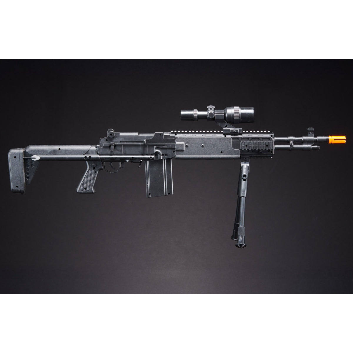 UK Arms Spring Sniper Rifle and P618 Pistol Combo with Laser and Flashlight (Color: Black)