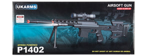 P1402 FULLY LOADED TACTICAL QUAD RIS SNIPER RIFLE (BLACK)