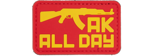 AK All Day PVC Patch (Color: Red and Yellow)