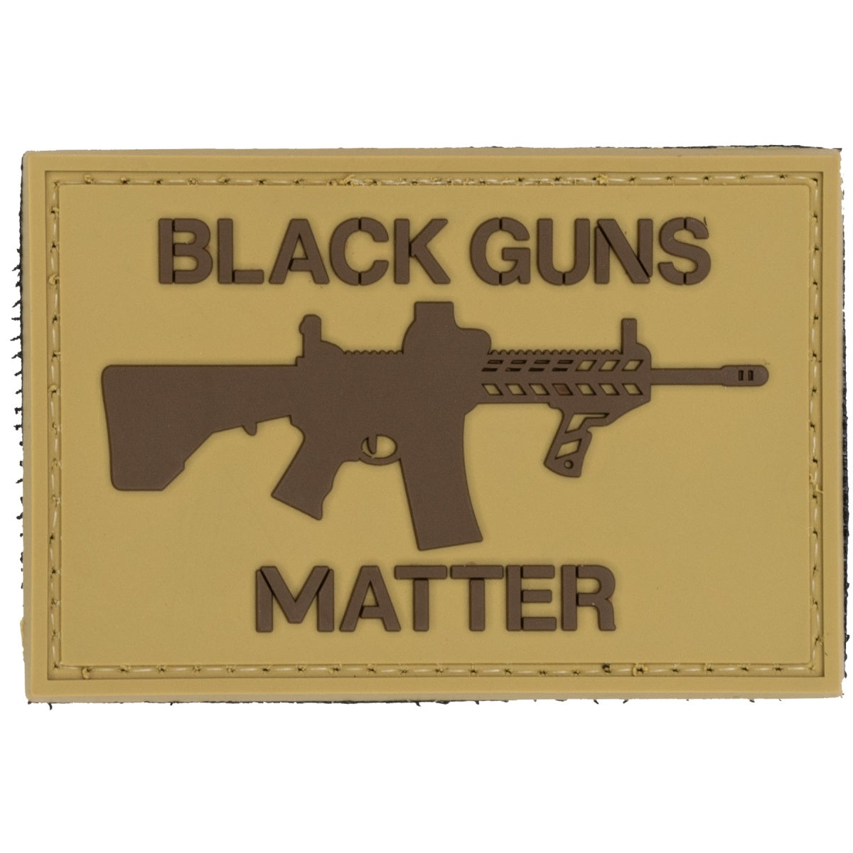 "Black Guns Matter" PVC Patch (Color: Tan)