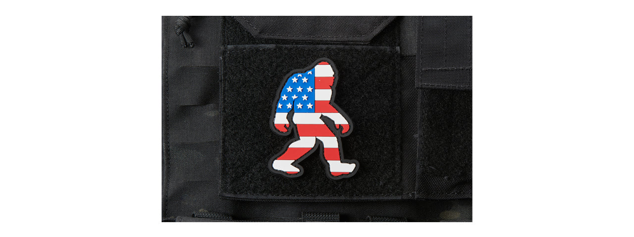 Bigfoot with U.S. Flag PVC Morale Patch