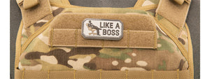 Like a Boss PVC Patch (Color: Black and Gray)
