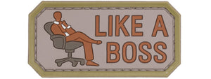 Like a Boss PVC Patch (Color: Tan)