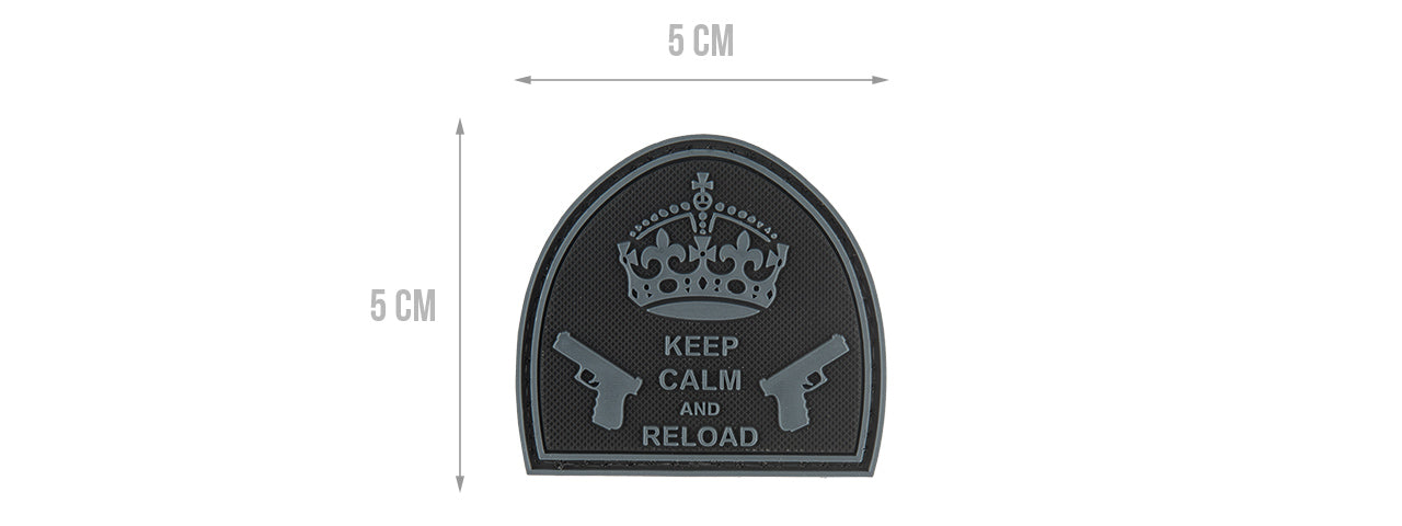 G-FORCE KEEP CALM AND RELOAD PVC MORALE PATCH (BLACK)