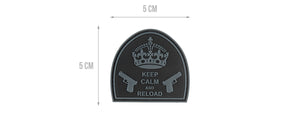 G-FORCE KEEP CALM AND RELOAD PVC MORALE PATCH (BLACK)