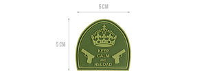 G-FORCE KEEP CALM AND RELOAD PVC MORALE PATCH (OD GREEN)