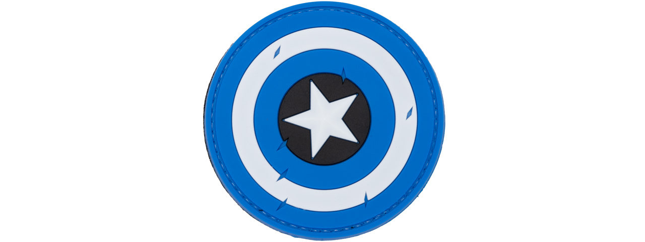 Captain America Battle Worn Shield PVC Patch (Color: Blue)