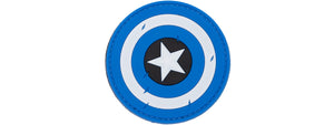 Captain America Battle Worn Shield PVC Patch (Color: Blue)