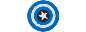 Captain America Battle Worn Shield PVC Patch (Color: Blue)