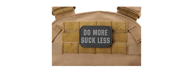 Do More, Suck Less PVC Morale Patch (Color: Gray)