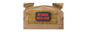 Do More, Suck Less PVC Morale Patch (Color: Red)