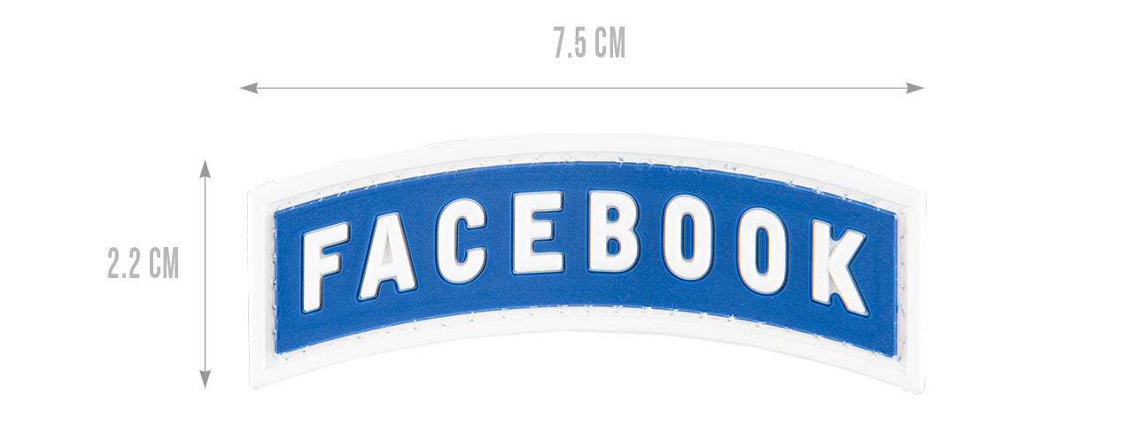 G-FORCE FACEBOOK PVC MORALE PATCH- BLUE / WHITE