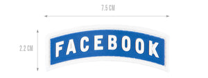 G-FORCE FACEBOOK PVC MORALE PATCH- BLUE / WHITE