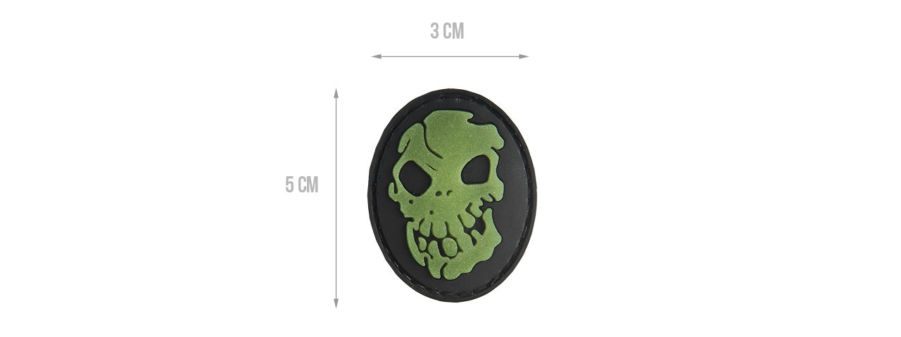 G-FORCE SKULL GLOW-IN-DARK PVC PATCH