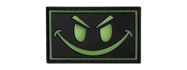 G-FORCE GLOW-IN-THE-DARK SINISTER SMILE PVC MORALE PATCH (BLACK)