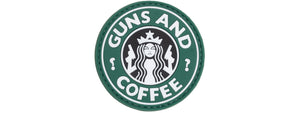 Guns and Coffee PVC Patch (Color: OD Green)