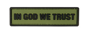 G-FORCE IN GOD WE TRUST PVC MORALE PATCH (OD GREEN)